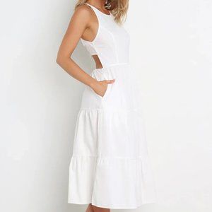 Petal and Pup Karine Halter 100% Cotton Dress - White Size 2 (XS)